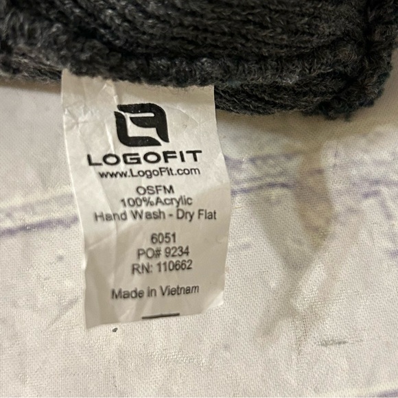 LOGOFIT MADE IN VIETNAM MSU LOGO MENS GREEN & GREY SKULL BEANIE HAT O/S - Picture 7 of 7